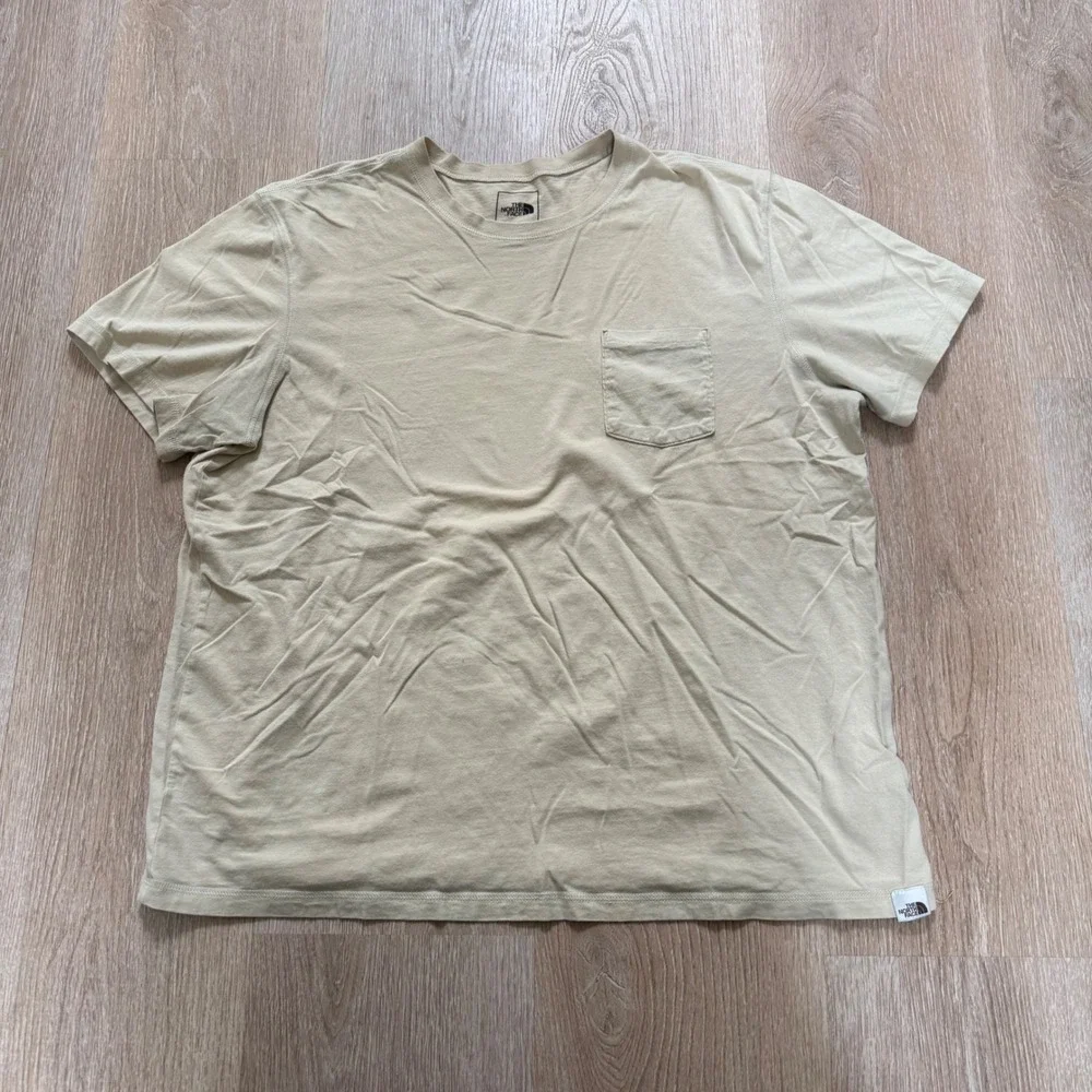 The North Face Graphic‎ and Pocket T-Shirt Bundle Mens XL Orange Beige Cotton